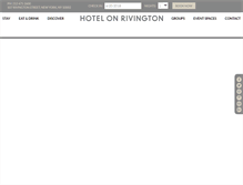 Tablet Screenshot of hotelonrivington.com